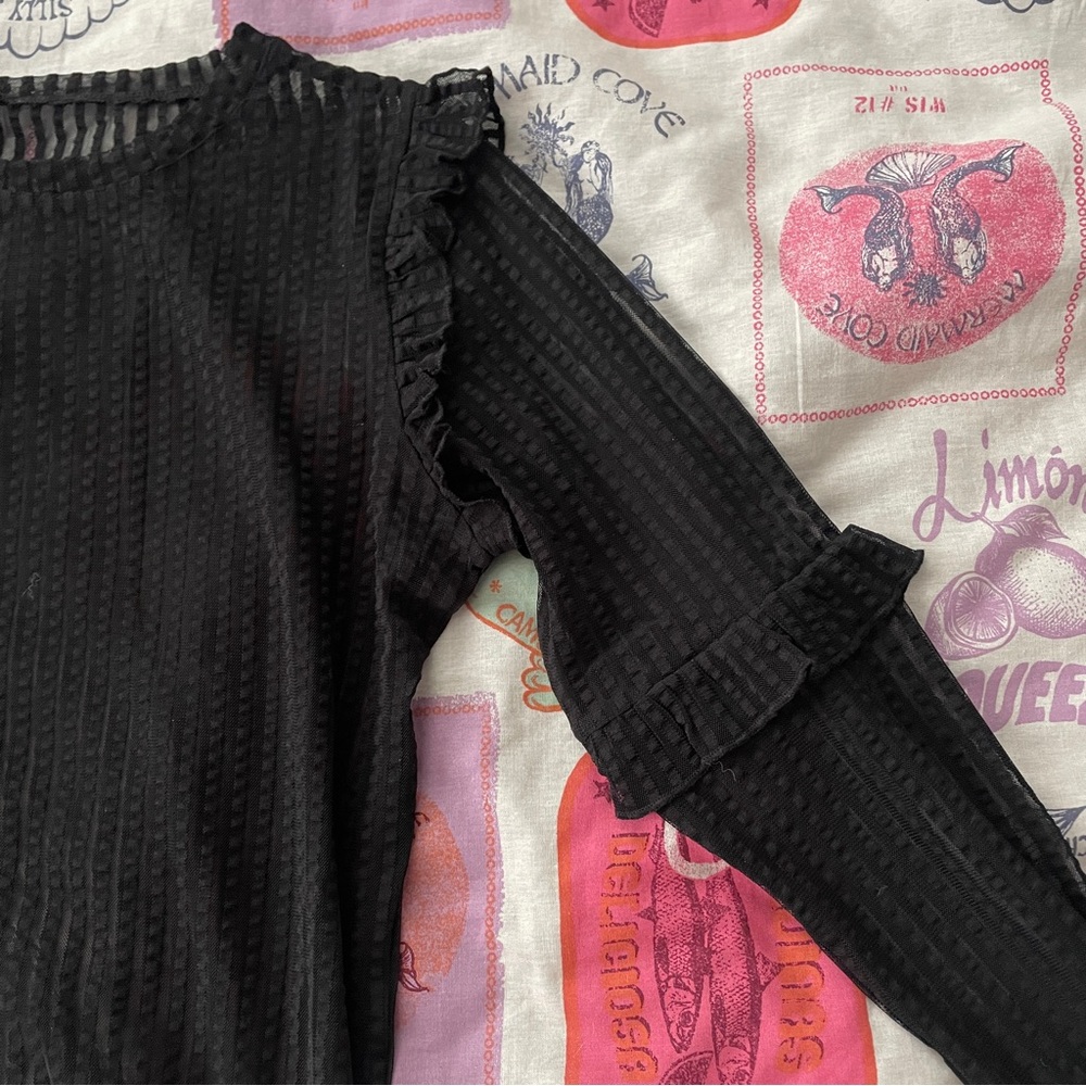 Disturbia Mourning Ruffle Top - Picture 3 of 9